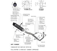 LEOVINCE SCARICO COMPLETO LV ONE EVOCARBON YAMAHA MT-125 21-23
