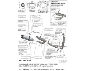LEOVINCE SCARICO COMPLETO LV ONE EVOINOX KAWASAKI Z650 21-