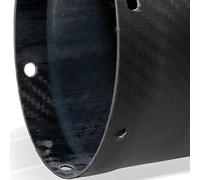 LeoVince - Silenciador de repuesto para tubo de escape, carbono, 122 x 89 x 400 mm