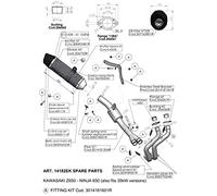 LeoVince - Soporte de escape de acero inoxidable para Kawasaki Z 650 / NJ 650