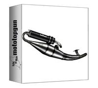 leovince tubo de escape completo homologado hand made tt aluminio negro compatible con piaggio ntt 1994 1995 1996 mototopgun 4060b