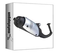 leovince tubo de escape completo homologado touring acero compatible con peugeot metal-x 50 2003 mototopgun 5513