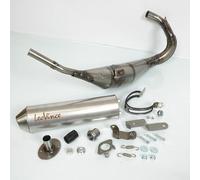 Leovince - Tubo de escape para moto Derbi 50 Senda R X-Treme Avant 2018 3408N/HM V6 acero inoxidable paso bajo