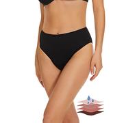 Leovqn - Traje de baño Menstrual a Prueba de Fugas, Braga del Bikini, UPF 50+, Impermeable, Flujo Ligero, para Mujeres, niñas y Adolescentes, Negro Oscuro, XX-Large