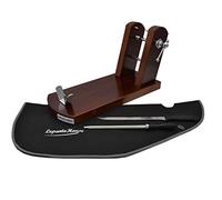 LEPANTO JAMONERO BUARFE Rioja con Set Negro EN Madera DE Pino para Profesional HOGAR +Cuchillo JAMONERO + CHAIRA + Cubre Jamon EN Color: (Nogal)