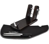 LEPANTO JAMONERO BUARFE Rioja con Set Negro EN Madera DE Pino para Profesional HOGAR +Cuchillo JAMONERO + CHAIRA + Cubre Jamon EN Color: (Tabaco Set Negro)