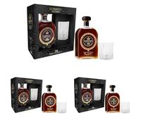 Lepanto Solera Gran Reserva con Vaso Tallado - Brandy de Jerez - 700 ml - Estuche Regalo (Paquete de 3)