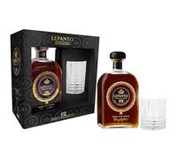 Lepanto Solera Gran Reserva con Vaso Tallado - Brandy de Jerez - 700 ml - Estuche Regalo (Paquete de 6)