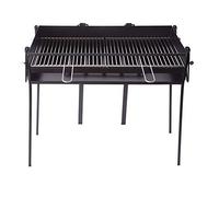 Lepantogarden Barbacoa grande carbón rectangular chapa 80x40 barbacoa portátil con patas desmontables y parrilla.