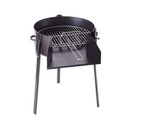 LepantoGarden Barbacoa grande portátil carbón redonda 60 cnt de Chapa para Carbon, barbacoa con patas desmontables y parilla.