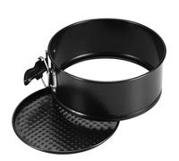 Lepat Molde antiadherente para tartas con forma de resorte, molde redondo de 6 pulgadas con base suelta para una fácil liberación, molde redondo para hornear pasteles de queso, sin PFOA, gris apto