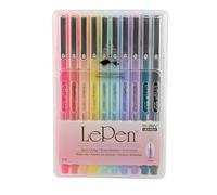 LePen® Micro-Fine Point Pen, Pastel, 10 Colors