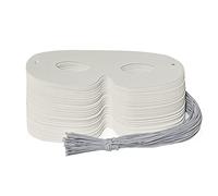 Lependor Paquete de 72 máscaras de ojos de papel blanco, máscara de mascarada lisa, máscaras en blanco para decoración para fiestas de disfraces, fiestas de Halloween, paquetes de 72