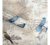LEPENDOR Retirable Autoadhesivo Impreso Palo Cáscara de papel tapiz vintage es Fondo Decorativo Estante del cajón de la cubierta del rodillo - Pájaro, 0.45m x 3m