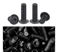 LEPEVNEY Tornillos de cabeza de casquillo M2 x 4 mm, cabeza de botón, cabeza hexagonal, 100 unidades