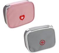 Lepidi Bolsa de Medicina de 2 Piezas,Botiquín de Primeros Auxilios portátil,Mini Bolsa Médica,Portátil Bolsa Médica Vacía,Mini Kit Primeros Auxilios,para Viajes Camping