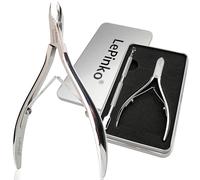 LePinko Cortador de cutículas de calidad de salón con empujador de cutículas, cortador de cutículas que ahorra mucho trabajo, cortauñas afilado para manicura, 5 mm de mordida