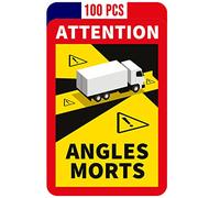 lepni.me 100 Piezas de Pegatinas de Ángulos de Camión para Francia | Adhesión Extra Fuerte y Protección UV | Señal de Advertencia de Atención | Pegatina de Punto Ciego del Vehículo (100PCS Camión)