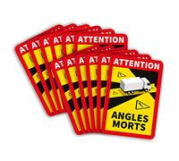 lepni.me 12 Piezas de Pegatinas de Ángulos de Camión para Francia | Adhesión Extra Fuerte y Protección UV | Señal de Advertencia de Atención | Pegatina de Punto Ciego del Vehículo (12PCS Camión)
