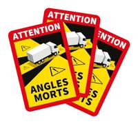 lepni.me 3 Piezas de Pegatinas de Ángulos de Camión para Francia | Adhesión Extra Fuerte y Protección UV | Señal de Advertencia de Atención | Pegatina de Punto Ciego del Vehículo (3PCS Camión)