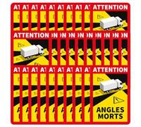 lepni.me 30 Piezas de Pegatinas de Ángulos de Camión para Francia | Adhesión Extra Fuerte y Protección UV | Señal de Advertencia de Atención | Pegatina de Punto Ciego del Vehículo (30PCS Camión)