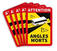 lepni.me 5 Piezas de Pegatinas de Ángulos de Autobús para Francia | Adhesión Extra Fuerte y Protección UV | Señal de Advertencia de Atención | Pegatina de Punto Ciego del Vehículo (5PCS Autobús)