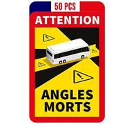 lepni.me 50 Piezas de Pegatinas de Ángulos de Autobús para Francia | Adhesión Extra Fuerte y Protección UV | Señal de Advertencia de Atención | Pegatina de Punto Ciego del Vehículo (50PCS Autobús)