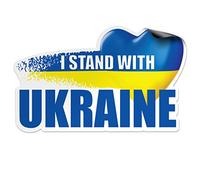 lepni.me Apoyar a Ucrania Magnético Coche | Puerta | Pegatina Nevera Bandera de Ucrania Imán Calcomanía Corazón Símbolo de Apoyo (S Magnetic)