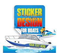 lepni.me Calcomanía personalizada para barco | Agrega tu propio nombre, foto, números de registro y letras | Pegatina gráfica de vinilo personalizada para barcos, kayak y moto de agua