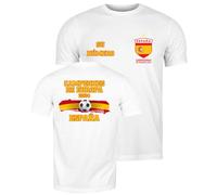 lepni.me Camiseta de Fútbol España para Hombre con Su Número Personalizado | Camiseta con Insignia de Bandera Española | Campeones de la Eurocopa 2024 (M Blanco Multicolor)