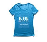 lepni.me Camiseta mujer A la ginebra o no a la ginebra Cita divertida Regalo de amante de la ginebra (S Azul Multicolor)