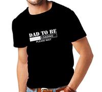 lepni.me Camisetas Hombre Padre Futuro, Anuncio de Embarazo, Ideas de Regalos Divertidos para Papi (XL Negro Blanco)