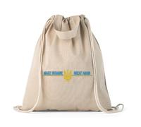 lepni.me Drawstring Bags Backpack Hagamos que Ucrania vuelva a ser grande | MUGA | Escudo de armas de Ucrania | Orgullo por la bandera de Ucrania (Bolsa con Cordón Organic Natural Multicolor)