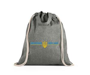 lepni.me Drawstring Bags Backpack Hagamos que Ucrania vuelva a ser grande | MUGA | Escudo de armas de Ucrania | Orgullo por la bandera de Ucrania (Bolsa con Cordón Negro Multicolor)