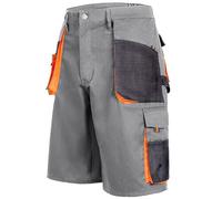 lepni.me Pantalones cortos de trabajo tipo cargo para hombre con bolsillos, transpirables y cómodos, con múltiples bolsillos, pantalones de seguridad de verano para pintores, constructores,