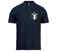 lepni.me Polo de Fútbol de Francia para Hombre con Su Nombre y Número | Bandera Francesa, Insignia Camiseta Personalizada | Campeonato de Europa 2024 (XXL Azul Naval Sin impresión)