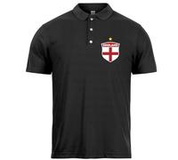 lepni.me Polo de Fútbol de Inglaterra para Hombre con su Nombre y Número | Bandera Inglesa, Insignia Camiseta Personalizada | Campeonato de Europa 2024 (3XL Negro Sin impresión)