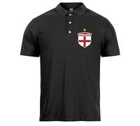 lepni.me Polo de Fútbol de Inglaterra para Hombre con su Nombre y Número | Bandera Inglesa, Insignia Camiseta Personalizada | Campeonato de Europa 2024 (3XL Negro Sin impresión)