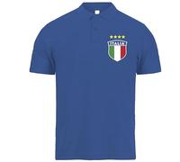 lepni.me Polo de Fútbol de Italia para Hombre con su Nombre y Número | Bandera Italiana Insignia Camiseta Personalizada | Campeonato de Europa 2024 (3XL Royal-Blue Sin impresión)