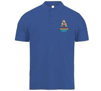 lepni.me Polo Personalizado para Hombre con Monograma Floral | Inicial Personalizada con tu Nombre, Palabra o Ciudad | Regalo Elegante con diseño de Texto Personalizado (M Royal-Blue Multicolor)