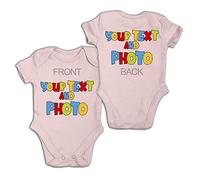 lepni.me Premium Body Bebe Personalizado para Bebé Recién Nacido Niño Niña | Añade Tu Propio Texto Foto o Nombre en Chalecos Trajes de Dormir Ropa (3-6 Meses Rosado Multicolor)