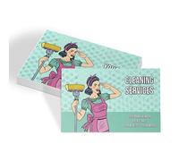 lepni.me Tarjetas de Visita Personalizadas para servicios de limpieza y Higienistas con Nombre, Teléfono y Correo electrónico Personalizado Mate Brillante Cara frontal/Cara posterior