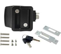 Lepoint Cerradura de puerta de entrada de remolque de viaje RV con cerrojo de remo, kit de seguridad de aleación de zinc para caravana, remolque de caballo, transportador de carga, manija de pestillo