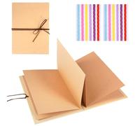 Leporello - Álbum de fotos pequeño de 15 x 21 cm, 2 unidades, libro en blanco para manualidades, para fotos con esquinas de fotos, 18 páginas, álbum de fotos para manualidades