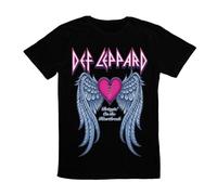 Leppard Angel Wings Heavy Metal Rock Music Band Skull T-Shirt Black M