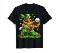Leprechaun Baseball Catcher Shamrock St. Patrick's Day Camiseta