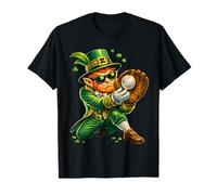 Leprechaun Baseball Catcher Shamrock St. Patrick's Day Camiseta