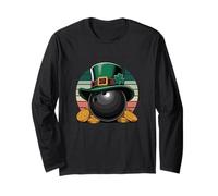 Leprechaun Bowling Ball St. Patrick's Day Gold Manga Larga