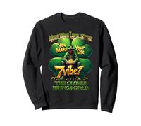 Leprechaun Clover Gold Graffiti Art St. Patrick’s Day Vibes Sudadera