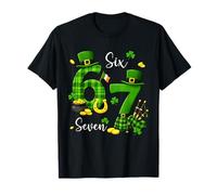 Leprechaun Six Seven Meme Divertido San Patricio 2026 Crónica Camiseta